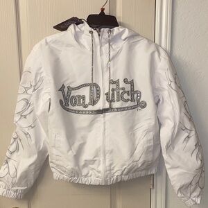 Von Dutch White Jacket with Gray Details